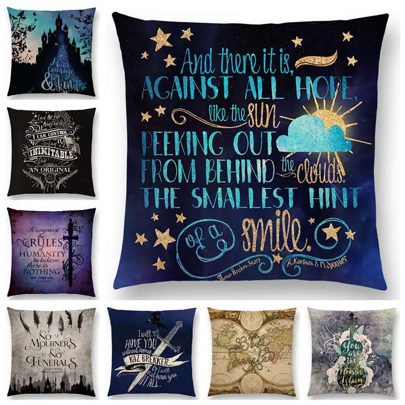 

Magic Sword Fairy Tale Castle Gorgeous Pattern Stars Cushion Cover Newest Sofa Pillow Case