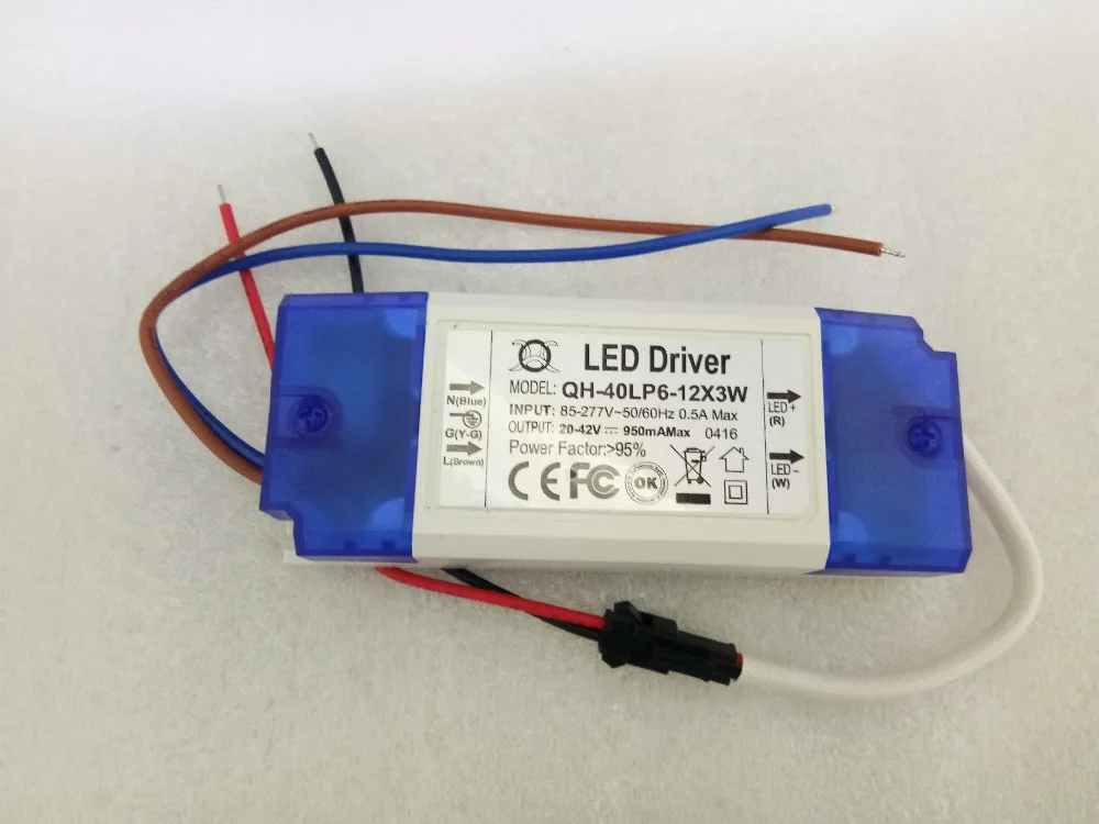 1pc 6-12x3W 950mA LED Driver DC20-42V High Power LED Powr Supply For Floodlight