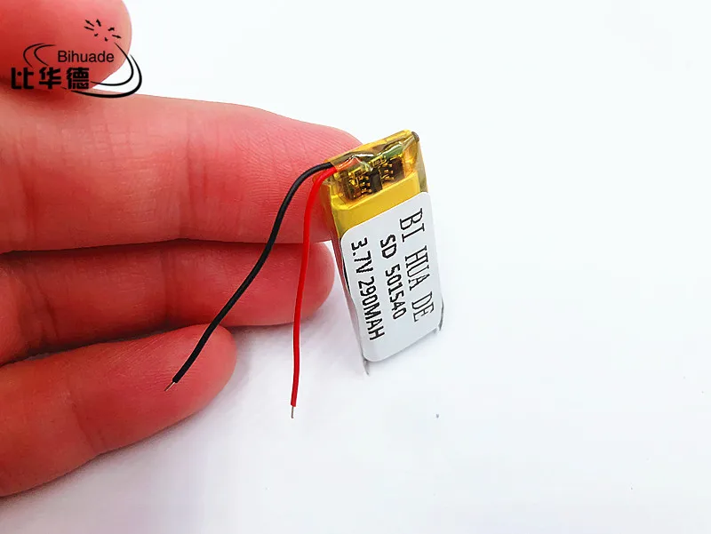 Li-Po 3.7V,290mAH,501540 GPS,mp3,mp4,mp5,dvd, 모델 장난감용 폴리머 리튬 이온, 리튬 이온 배터리