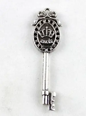 

90 шт. тибетский серебряный брелок с бантом A12666