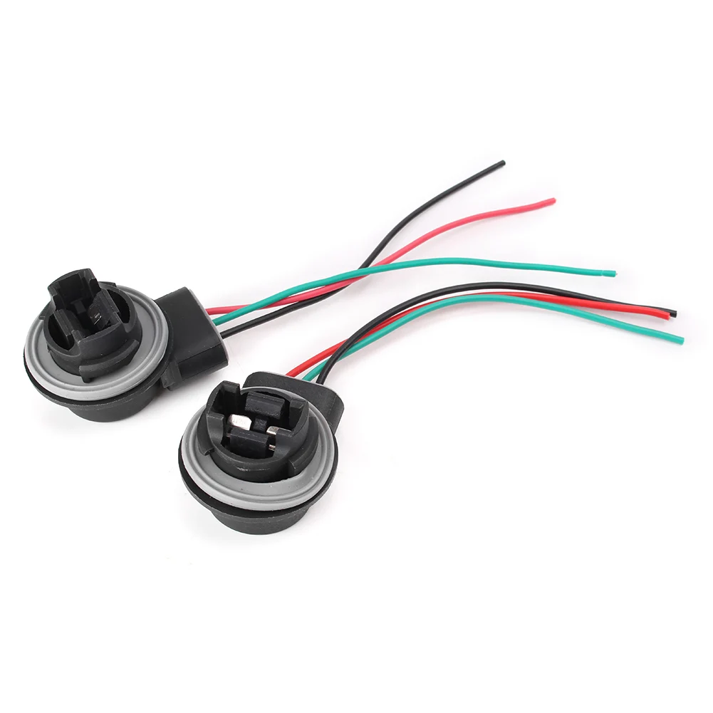 

Auto Car 3157 3057 3156 3155 Adapter Wiring Harness Socket for Headlamp 2PCS Universal