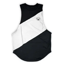 Muscleguys Clothing gyms Tank Tops For Men Low Cut Armholes Vest Sexy Men's Tank Bodybuilding and Fitness Stringer Jersey