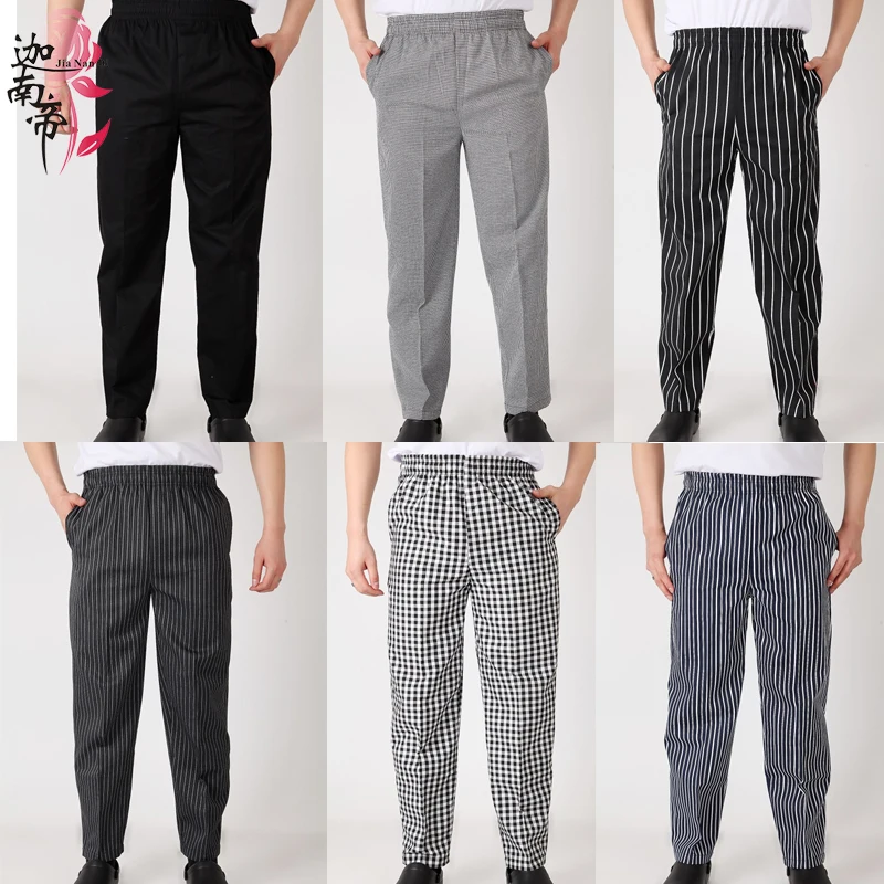 Pantalones de Chef a la moda para hombre, pantalones de trabajo para Chef, Cocina, Restaurante, Hotel, primavera, verano, Otoño e Invierno