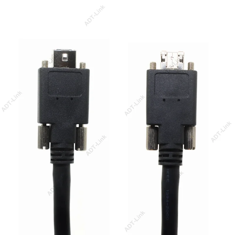 Firewire IEEE1394B 9pin to 9pin male Firewire Industrial Camera Cable IEEE 1394B with screws for AVT JAI Haikang Baumer Camera