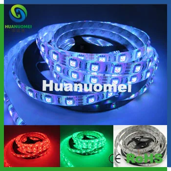 Wholesale color changing rgb led flexible strip ribbon tape light with SMD5050 300leds/roll, 50m/pack