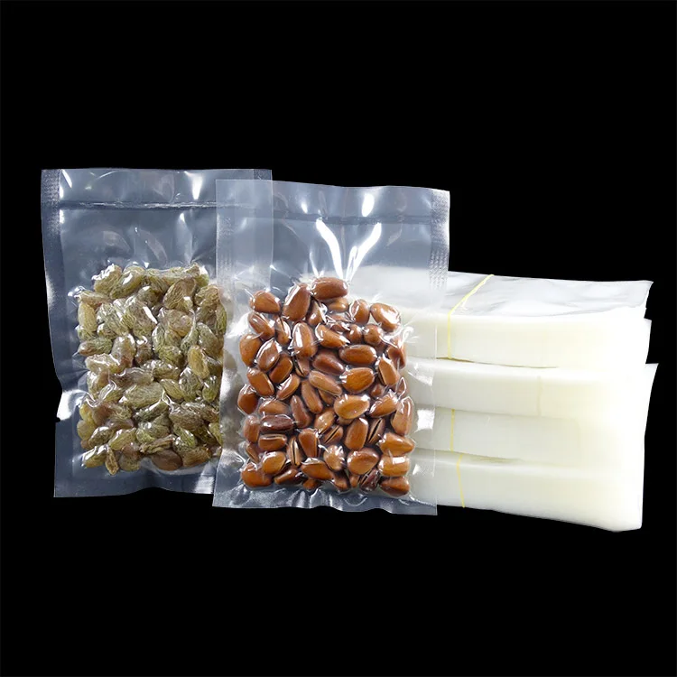 200pcs Open Top Transparent Bag Plastic Food Meat Fish Fruit Self-Sealing Clear Plastic Snack Fresh Keeping Storage Pouches