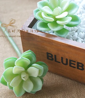 (3 pcs/lot) 2015  24 cm lotus meat plant small stones fleshy green simulation succulents for Christmas decoration