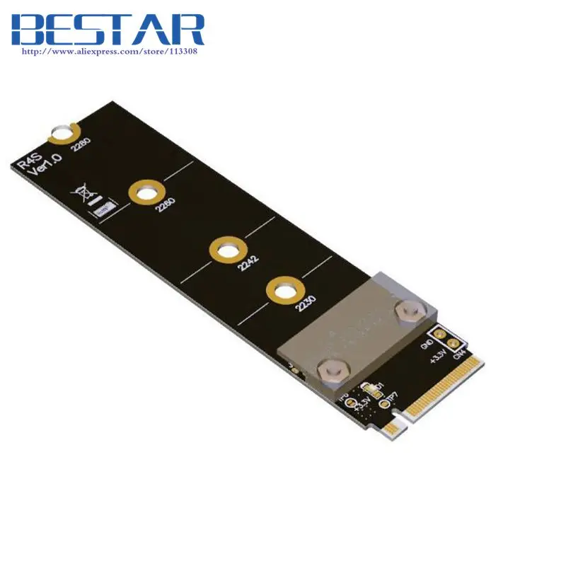 Imagem -04 - Nvme m Key2280 para Pcie Ngff 3.0 4x Riser Cartão Cabo Extensor Pci-express x4 10cm 20cm 30cm 1ft 2ft 3ft Pci-e Gen3.0 32g Bps M.2