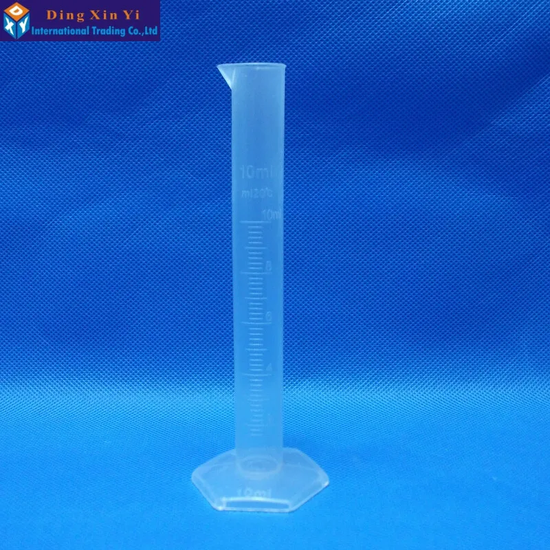 cilindro plastico claro 10ml cilindro de medicao plastico cilindro graduado para teste de laboratorio 10 pecas lote 01