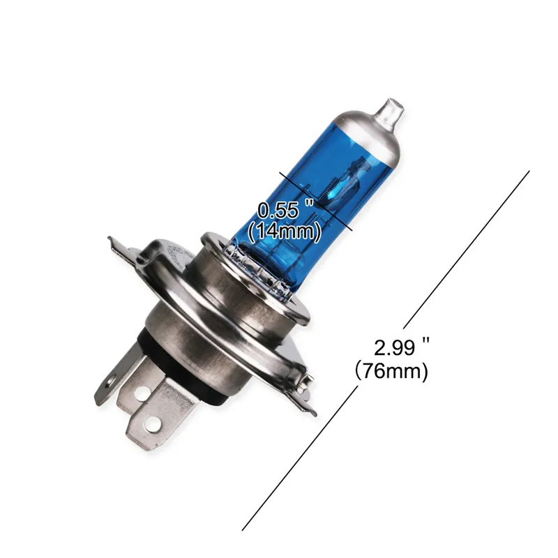 2Pcs/Pair H4 55W 60W Halogen 6000K High Low Beam Light Headlight Bulb Auto P43T H4 6000K DC12V Xenon White Car Fog Lamp