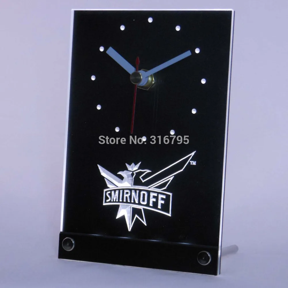 tnc0127 Smirnoff Beer 3D LED Table Desk Clock