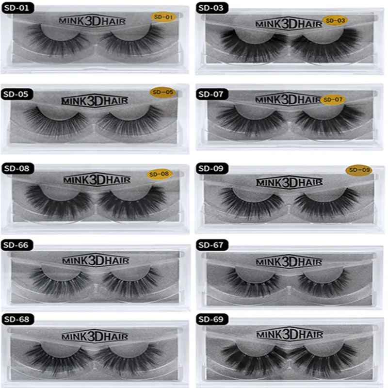 3D Mink Lashes Luxury Hand Made Mink Eyelashes Medium Volume Cruelty Free Mink False Eyelashes Upper Lashes 1 Pair Wholesale 11