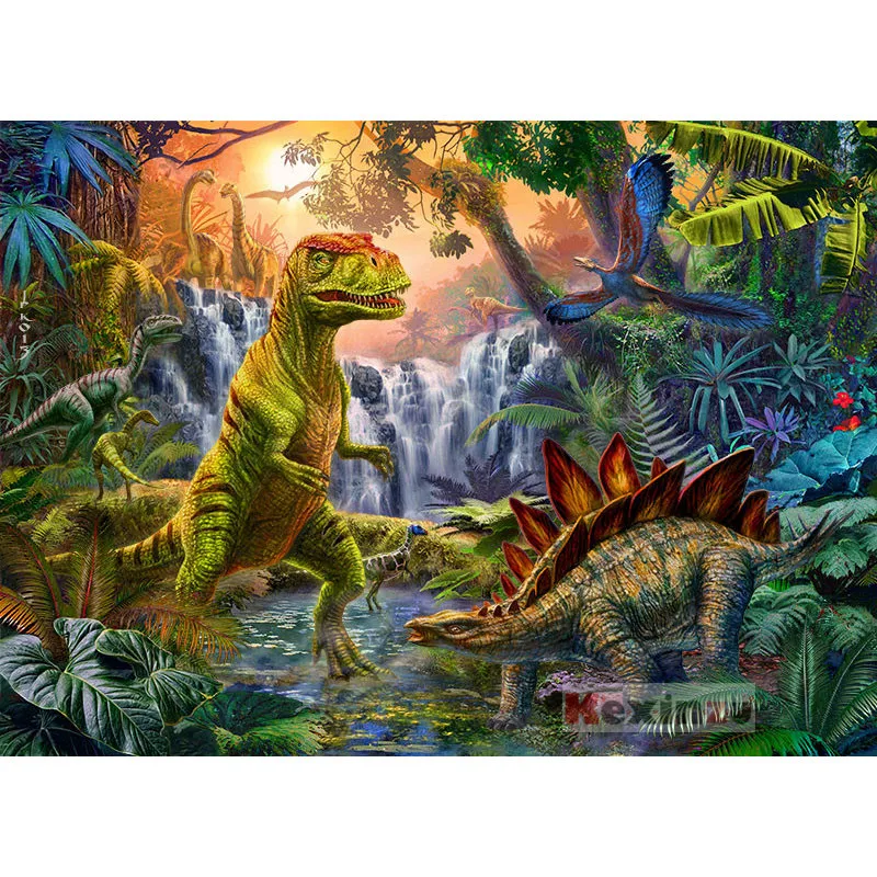 Full 5D DIY Square Diamond Painting Cross Stitch -Dinosaur canyon- 3d Round Embroidery Mosaic Resin Home Decor Gift WW-112010