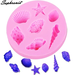 Sophronia 3D Starfish Sea Shells Conch Silicone Molds Fondant Cake Decorating Tools Chocolate Candy Moulds Kitchen Baking Forms