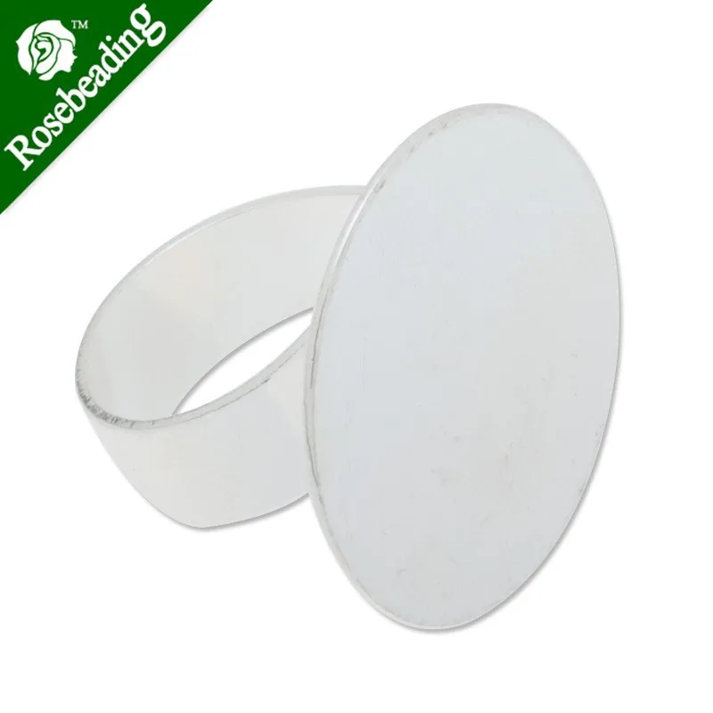 25mm Round Adjustable Silver plated Pad Ring Setting Pendants With 1'' round Pad,1 inche Ring Bezel Sold 20pcs/lot-C2871