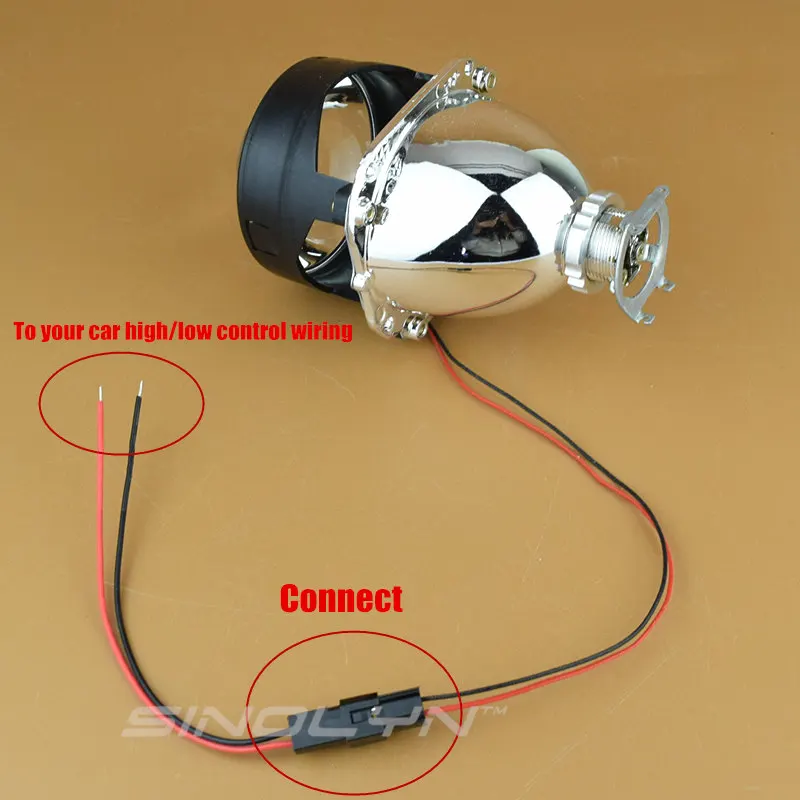Sinolyn Male/Female Connector For Bi-xenon Projector Lens  Q5/Hella 3R G5/WST High Low Beam Wiring Car Lights Accessories
