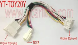 Yatour wire 20pin to 6+6 small Y cable adapter for Lexus LS430 2001-2006 (YT-TOY20Y)