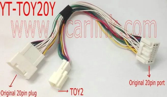 Yatour wire 20pin do 6 + 6 small Y adapter do kabla Lexus LS430 2001-2006 (YT-TOY20Y)