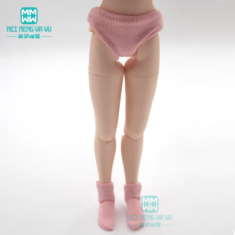 Accessories for dolls for Blyth Azone OB22 OB24 doll Fashion Plain underwear, socks set white, gray, pink