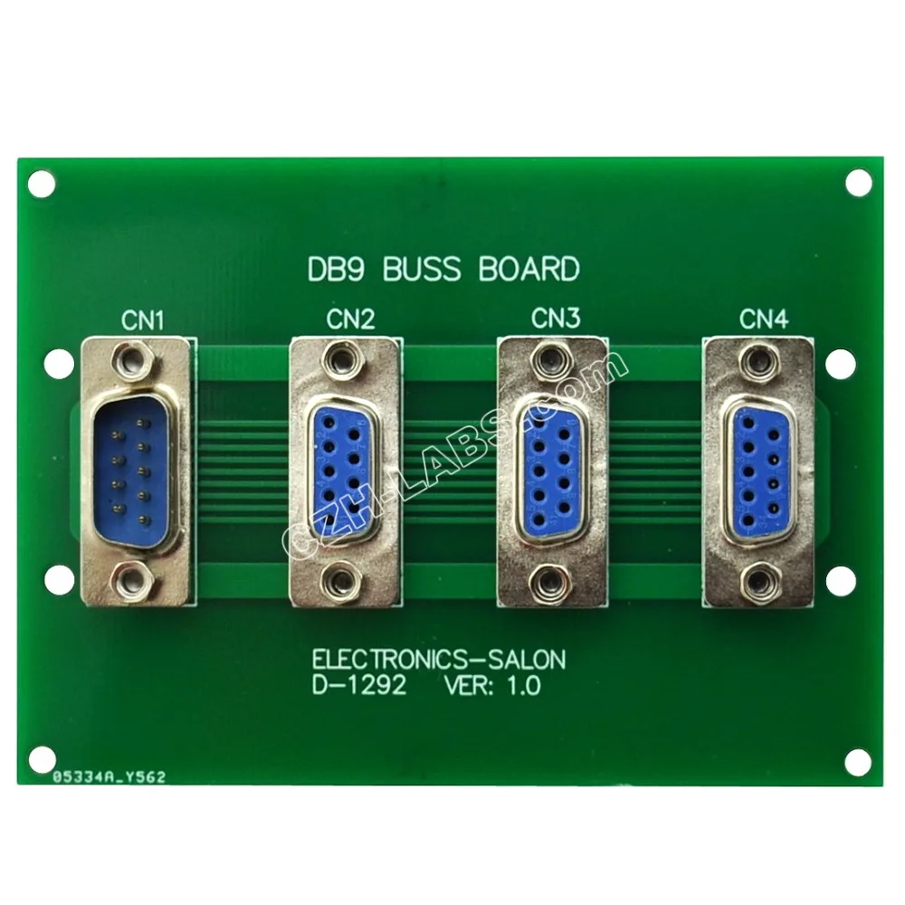 ELECTRONICS-SALON Panel Mount DB9 1 Male 3 Female Buss Board, DB-9 Busboard, D-Sub Bus Board Module.