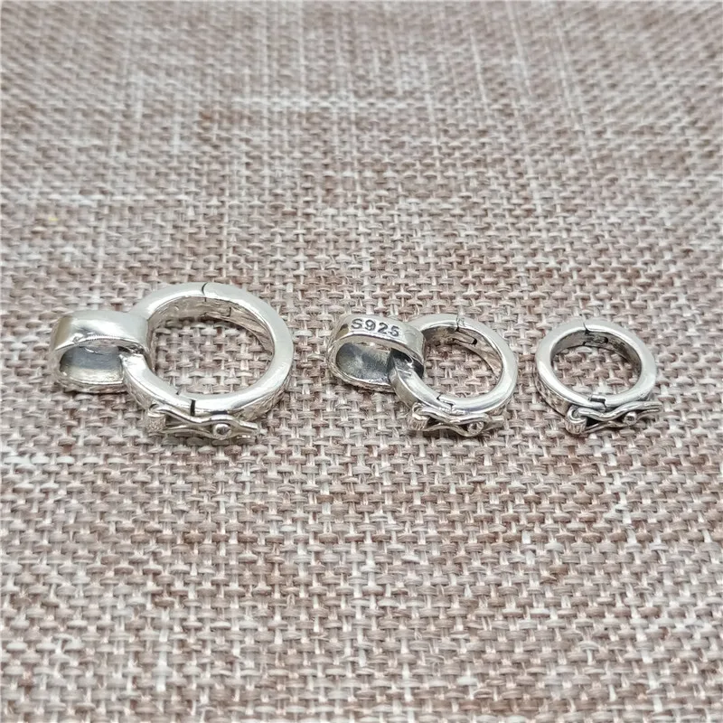 925 Sterling Silver Round Clasps with Marcasite for Bracelet Necklace