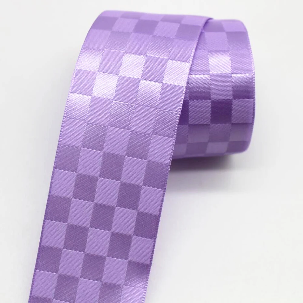 10 Yards 38MM Lattice Cubic Plaid Double-Sided Ribbon DIY Package Material Headwear Satin Handmade Accessories Gift Wrapping