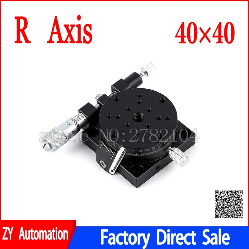 Plataforma Giratória Manual para r Axis Precision tipo Sliding Stage Bearing Linear Load 9.8n 40 mm Rsp40-l