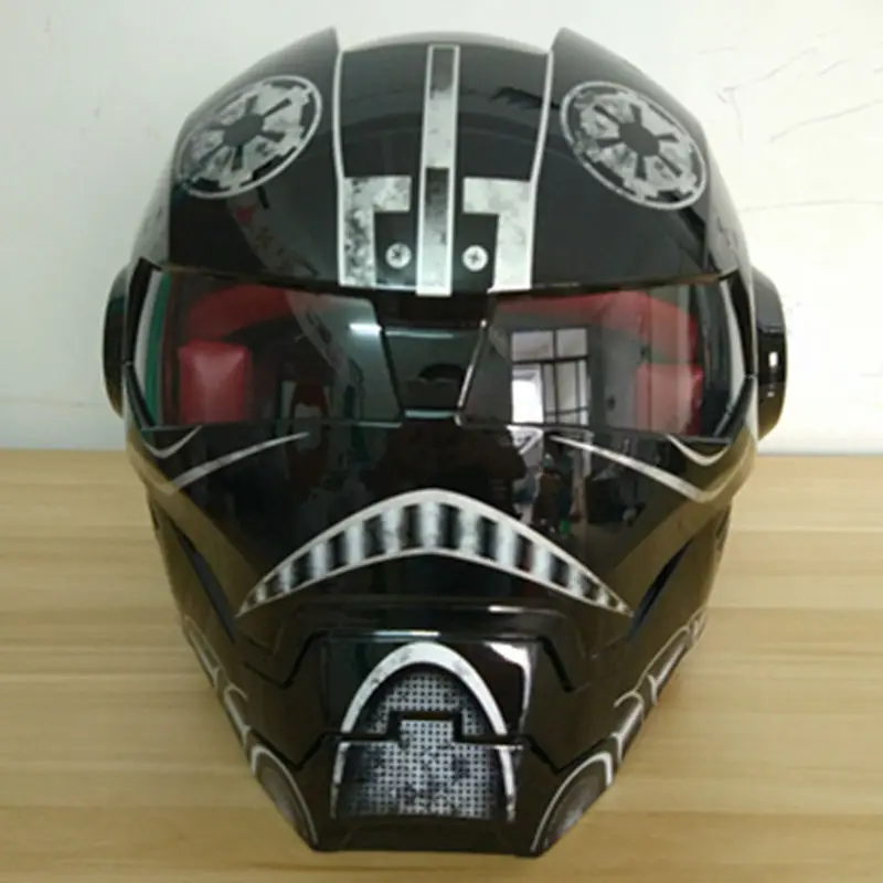 Masei Bright black warrior Mens womens Iron / Men helmet motorcycle helmet half helmet open face helmet casque motocross