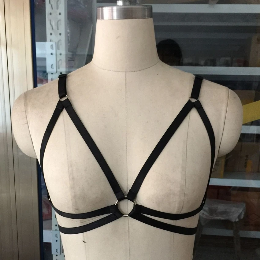 

Women New Black Harness Gothic Cage Bra Harajuku Body Harness Valentine's Day gift Harness Bra bondage harness