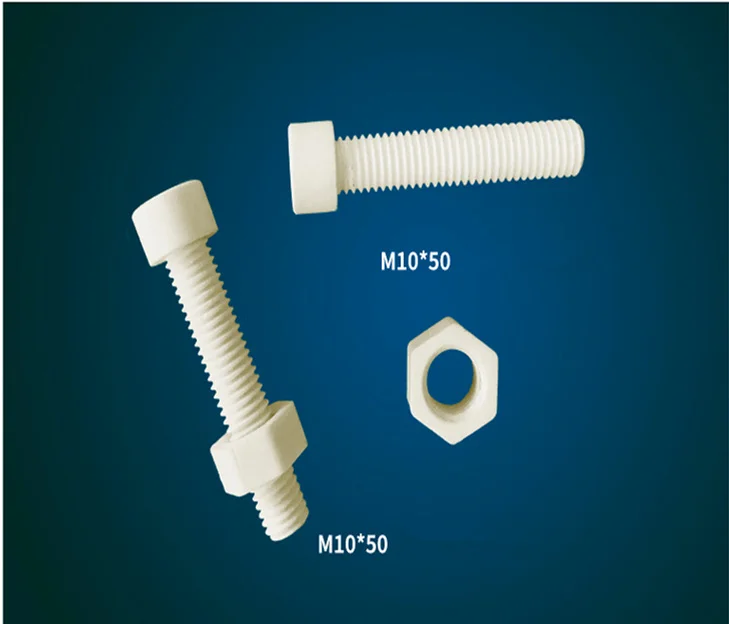 

M10*50 Alumina inner Hexagon Ceramic screws / 95% Alumina Screws / Antioxidant Bolts / High Temperature Screws