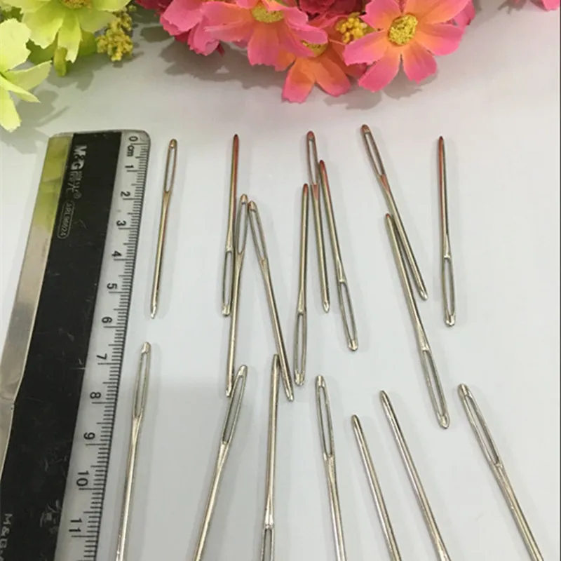 Hand Sewing Needles, 50PCS 6cm Blunt End Needles Large Eyes [Very Useful for Stitching Leather]   AA7378