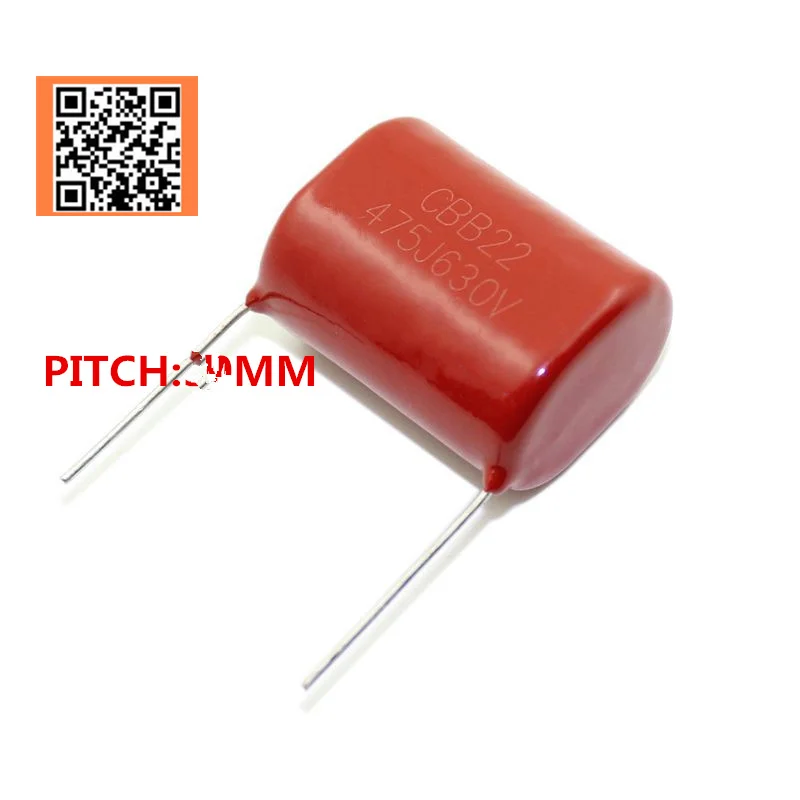 5pcs 630V 2.2UF 225J Pitch 25mm 4.7UF 475J PITCH 630V 5% DIP CBB Polypropylene film capacitor