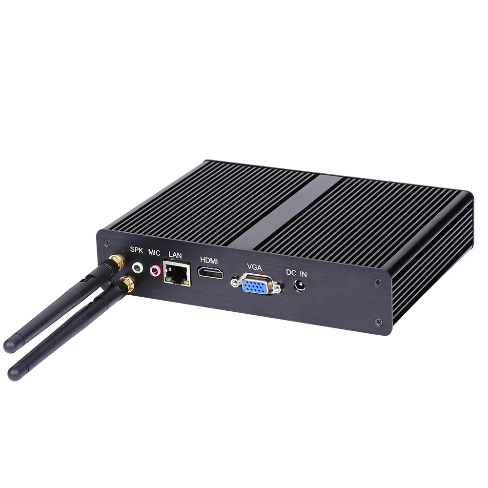 كمبيوتر صغير بدون مروحة من HUNSN، كمبيوتر مكتبي، HTPC، صندوق Nano Kodi، BM11، J1800/J1900/N2930، Windows 11/Linux Ubuntu، VGA، HDMI، 4USB2.0