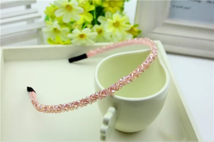 Fashion Girls Shiny Luxury Rhinestone Hair Band High Quality Diamond Hair Hoop Accessories for Women Crystal Headbands