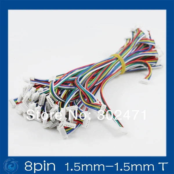 Mini. Micro 1.5mm T-Pin Connector w/. Wire x 10 sets.8pin (1.5mm-1.5 MM) T