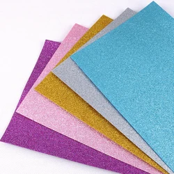 Nanchuang 1.4mm Thickness Glitter Colorful Non Woven Felt Fabric For Home Decoration Pattern Sewing Doll&Crafts Material 20x30cm