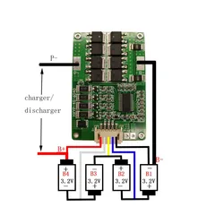 4S 12V 18A LiFePO4 Lithium iron phosphate BMS battery protection board with Balance 32650 batteries 20A current limit new