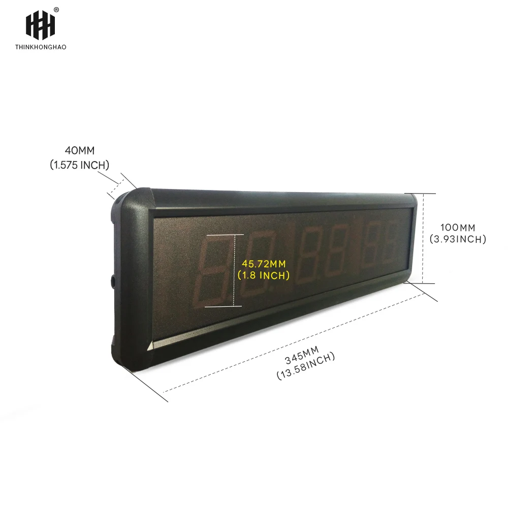 big size muti-function led fitness timer clock 1.8inch height character with stopwatch