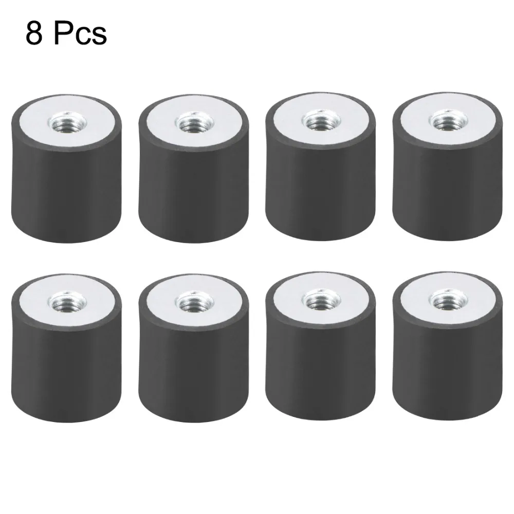 Uxcell 8PCS M4 M5 M6 Rubber Female Thread Anti Vibration Isolator Mounts Silentblock DD Base Block Car Boat Bobbins Tool Parts