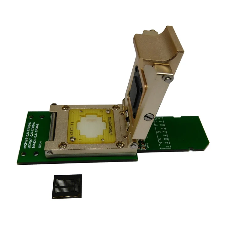 eMCP221 Socket with SD interface,for BGA221,Nand flash test socket,Apply to eMCP size_11.5x13_0.5,aluminium alloy,Pogo Pin