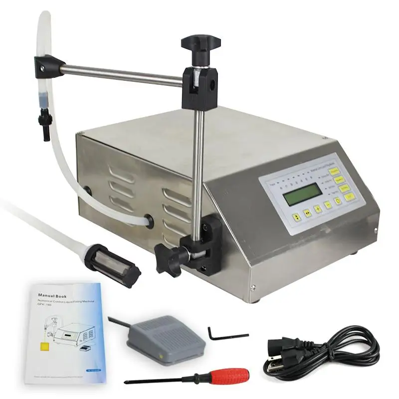 Desktop Digital Control Pump Small Water Liquid Filling Machine Semi Automatic Bottle Beer Filler GFK160 Commercial 5-3500ML
