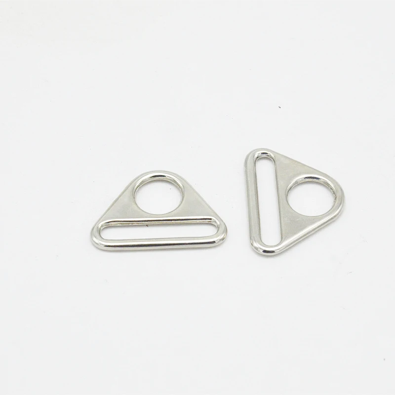 12-purse-strap-connectors-silver-triangular-2-hole-d-rings-strap-connector