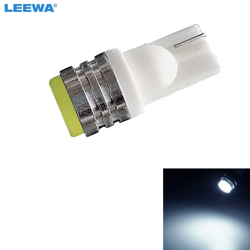 LEEWA 300pcs White Car T10 194 168 Interior 2W Ceramic LED Bulb Light Reading Light Lamp Bulb Styling Lamp DC12V  #CA4665