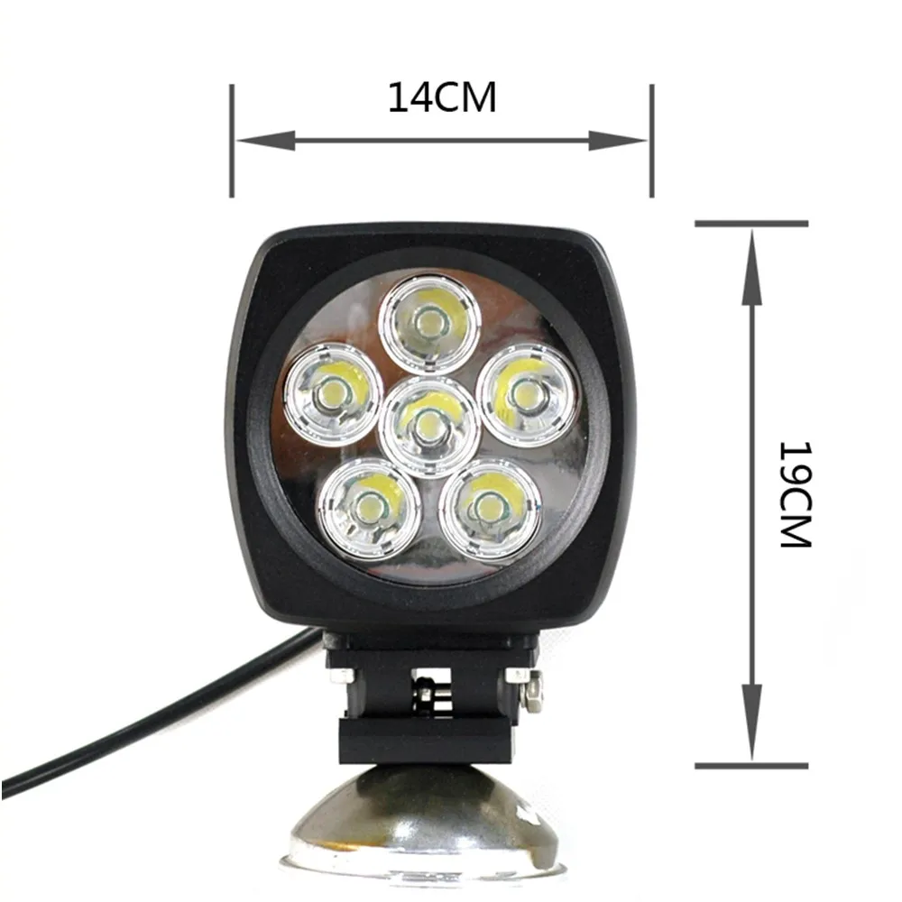 Marloo 2 Pcs 5.5 Inch 60W 6Leds 10W Work Light Led Driving Bumper Light For Jeep Off Road 4x4 Tractor Truck ATV Motorcycle