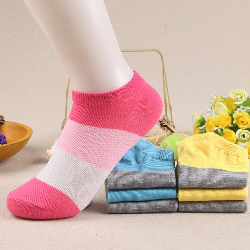 

Women Candy Color Socks Cute Cotton Patchwork Female Invisible Ventilate Boat Socks Low Ankle Hosiery Sock Slippers For Woman