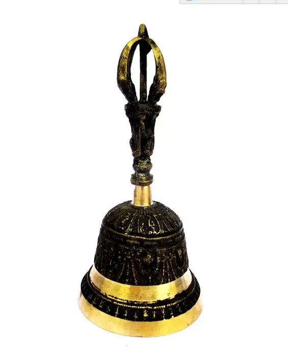 16cm(High) Rare Qing Dyansty Kcopper hand bell musical instruments,best collection&adornment,free shipping