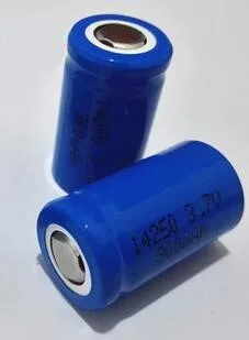 

Free shipping 2pcs/lot 3.7v 14250 300mah lithium ion rechargeable battery 14250 li-ion battery high quality