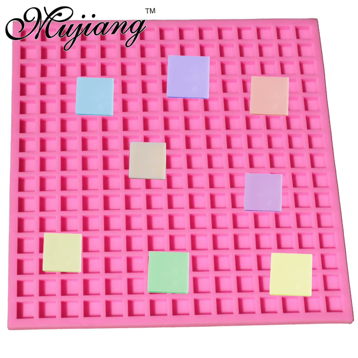 Mujiang 225 Cavity Square Candy Making Silicone Fondant Mold Party Cake Decorating Tools Ice Tray Jelly Chocolate Gumpaste Molds