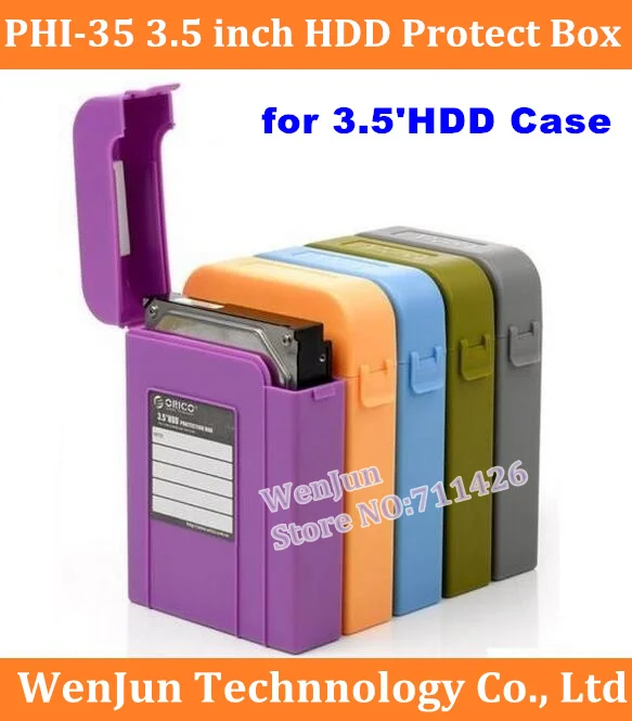 

5PCS/LOT Original PHI-35 HDD Protector for 3.5" IDE SATA HDD Case,Hard Drive Disk Protect Cover Box,HDD Enclosure