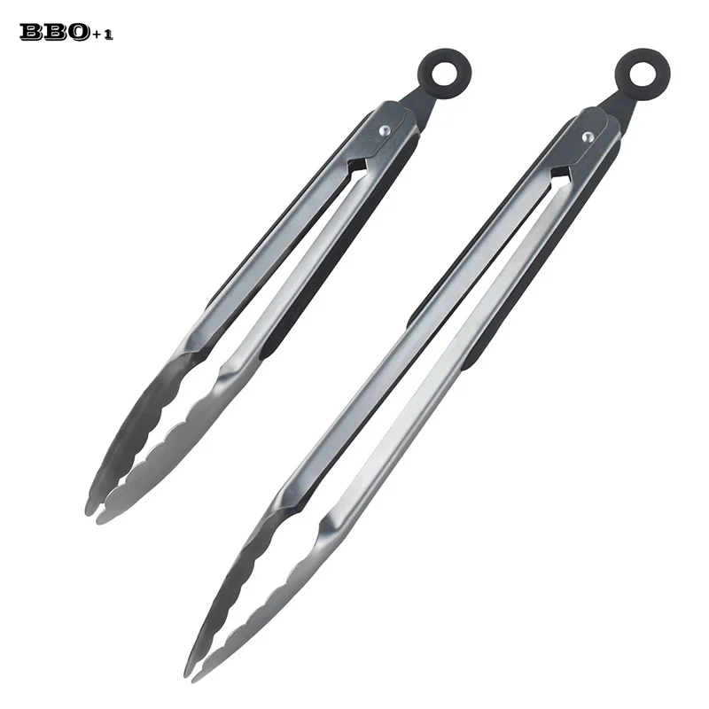 9/12/16/18inch BBQ Tongs Food Stainless Steel Salad Serving Buffet Kitchen Tong Barbecue Clamp Bread  Clip Utensil Cooking Tools